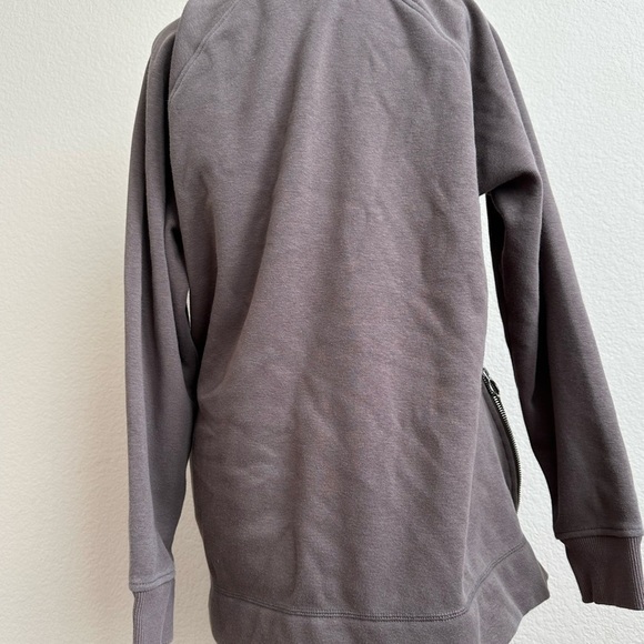 Athleta Cozy Karma Side Zip Funnel Neck Sweatshirt Sage Brown M, Super soft - Picture 8 of 12